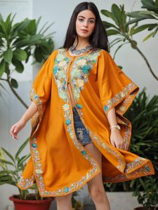 Embroidered Kaftan Dress
