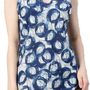 Yash Gallery Women's Rayon & Cotton Cambric Zig-Zag Print A-Line Kurta for Women