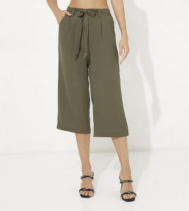 NOVA Belted Solid Culottes