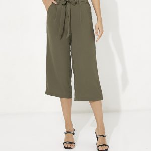 NOVA Belted Solid Culottes