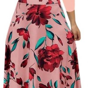 Women's Casual Short Sleeve Plain Maxi Long Dress with Pocket