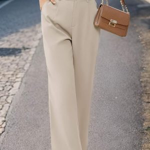 Women’s High-Waist Straight-Leg Dress Pants – Office & Casual