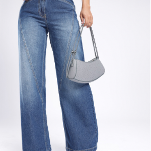 glitchez Women Baggy Wide Leg High-Rise Light Fade Panelling Jeans