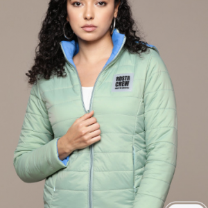 Roadster The Lifestyle Co. Solid Reversible Detachable Hood Padded Jacket