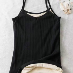 Alexvyan Winter Warm Fleece Inside Narrow Strap-Slim Fit Thermal Camisole