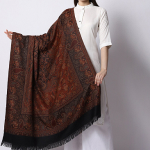 WEAVERS VILLA Women Paisley Woven Design Winter Shawl