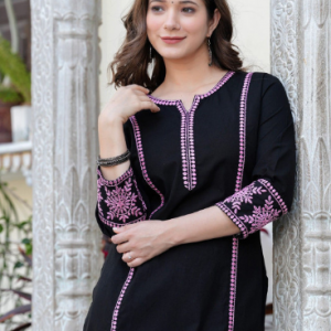 BKApparels Women Embroidered Sequinned Kurta