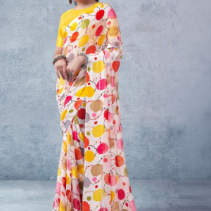 SANISA Poly Georgette Designer Saree