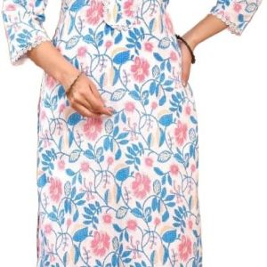 Women Straight Printed Kurta | Kurti Top Ethnic Ready to Wear | Suits for Casual Formal Traditional Wear